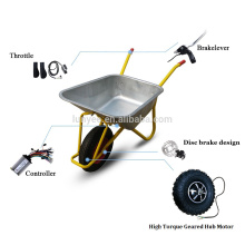 24v 36v 48v 200w 350w 500w Electric Wheelbarrow Kit With High Torque Gear Hub Motor and Off-road RoughTyre For Farm Sand beach